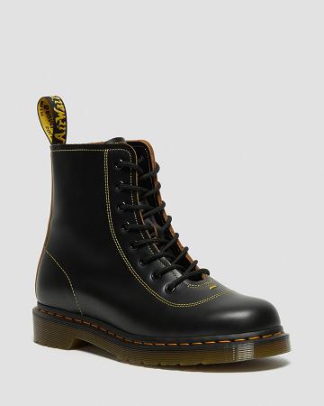 Black Women's Dr Martens Pharamond Vintage Smooth Leather Ankle Boots | CA 64QMA